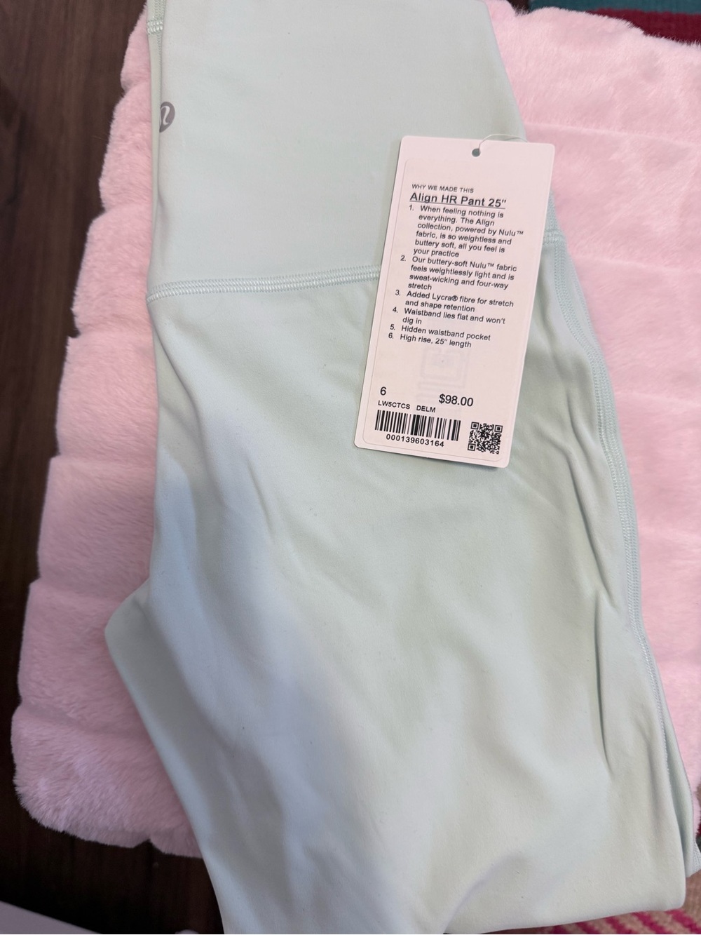 lululemon Align HR Pant 25" in Light Mint